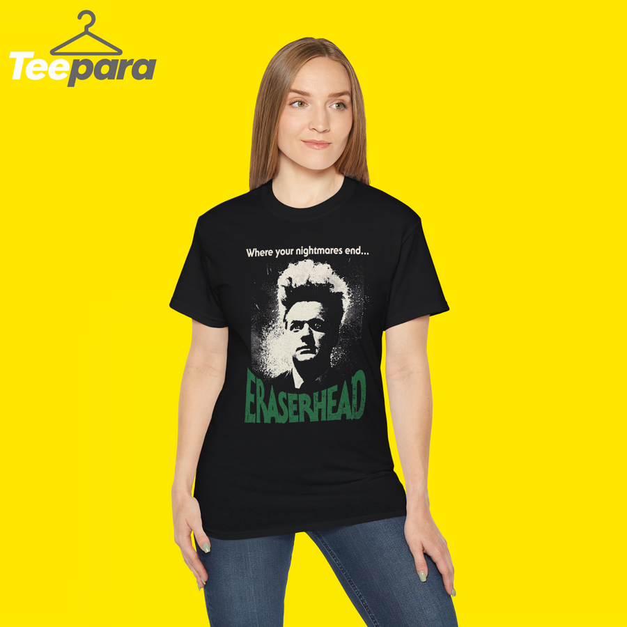 ERASERHEAD David Lynch retro 70s cult movie twin peaks goth black horror T-shirt WOMEN