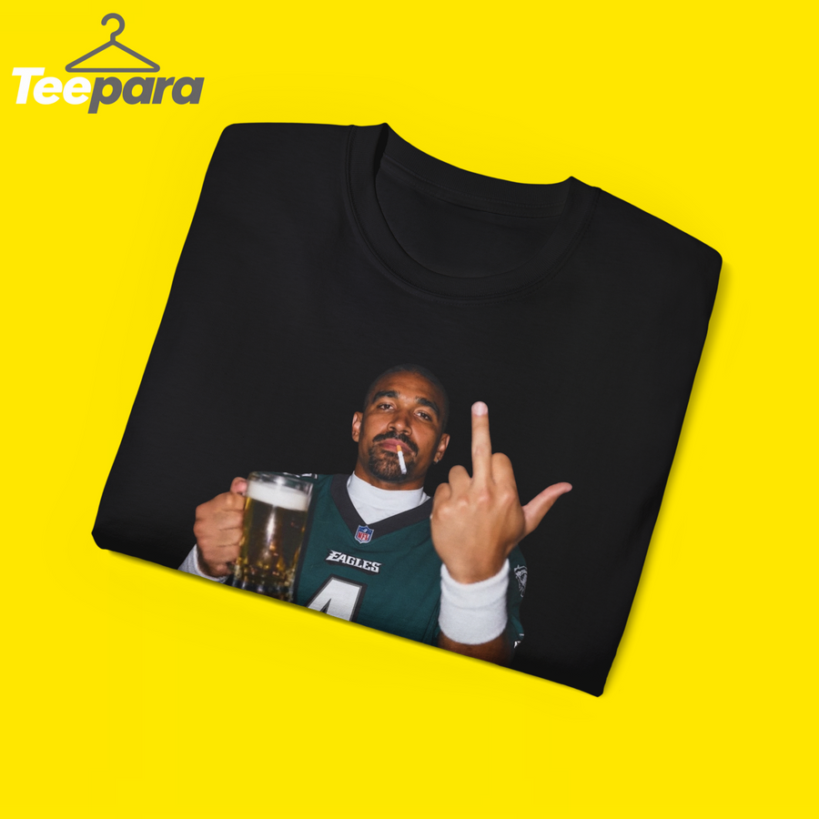 Jalen Hurts Beer Middle Finger Shirt