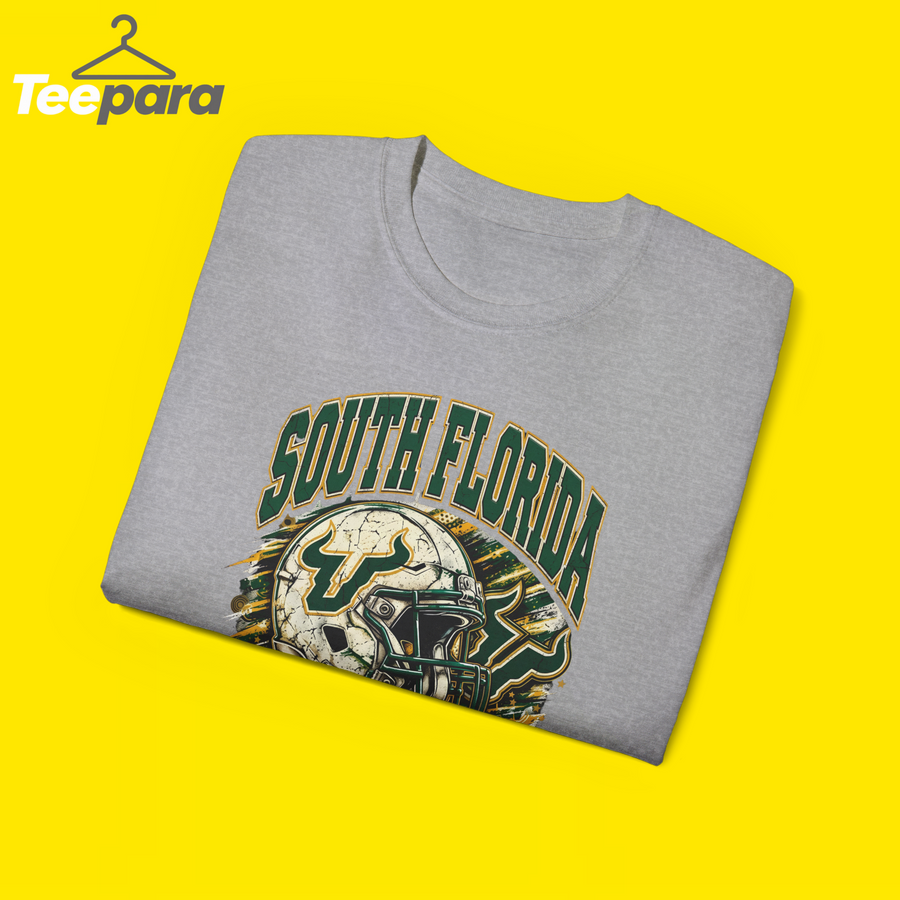 South Florida Football Vintage 90s Graphic T-Shirt - USF Game Day QB Flowers Era Tee
