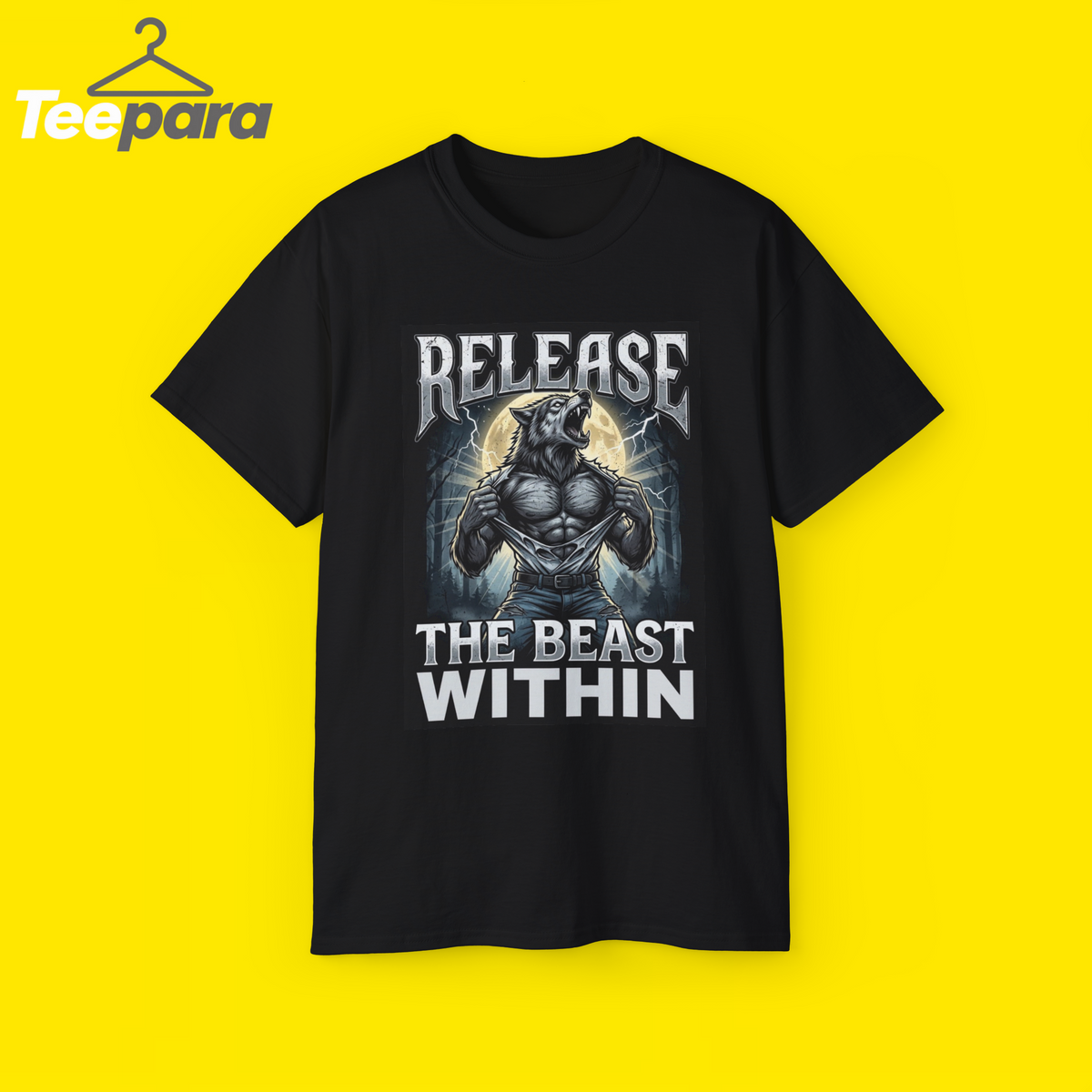 wolf ripping shirt