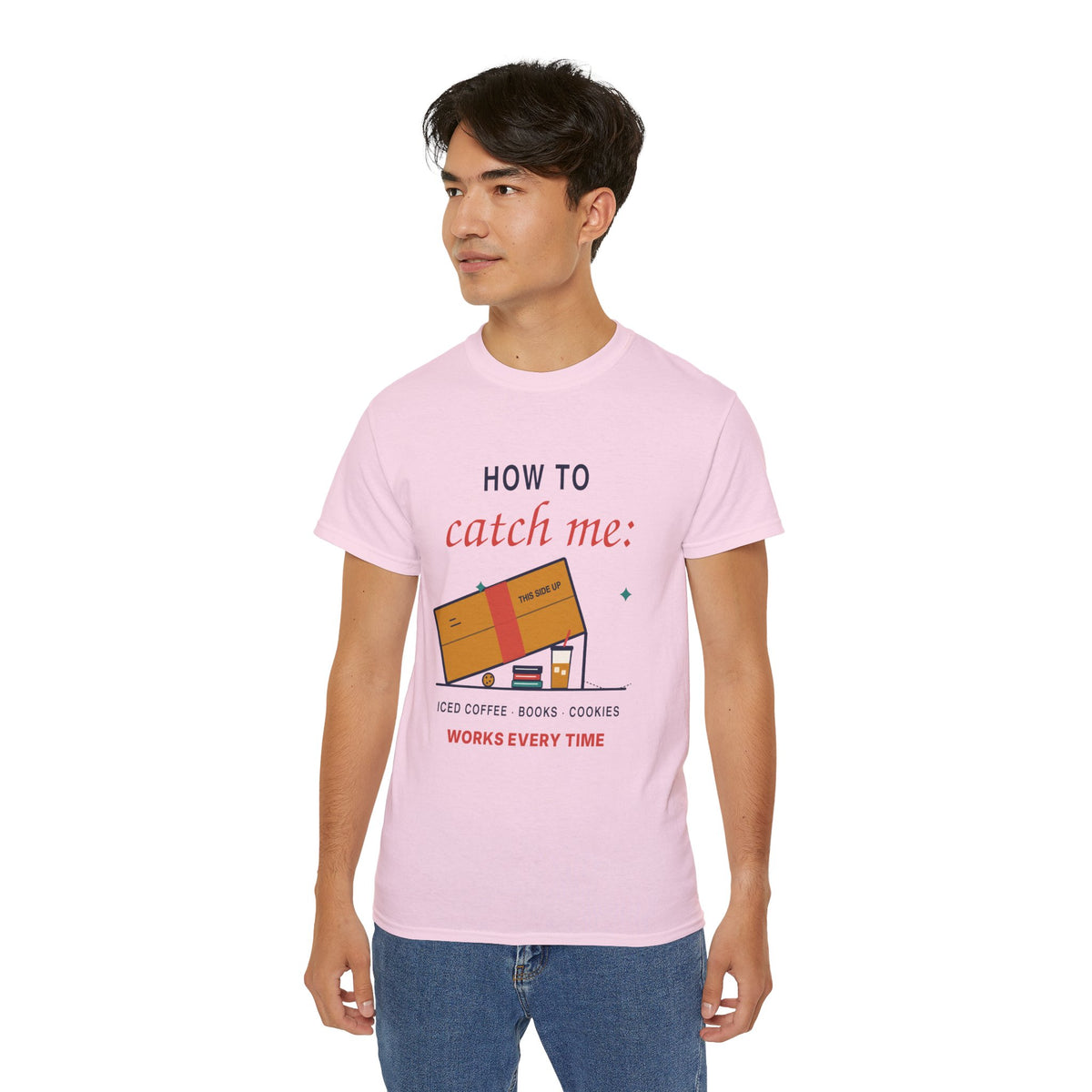 How To Catch Me funny iced coffee and book lover t-shirt by TeePara