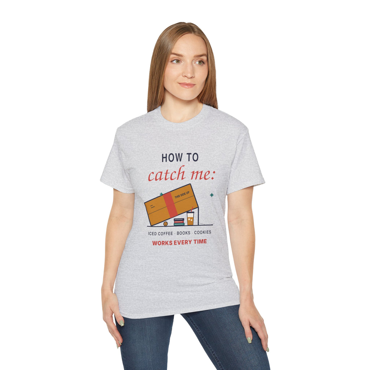 How To Catch Me funny iced coffee and book lover t-shirt by TeePara