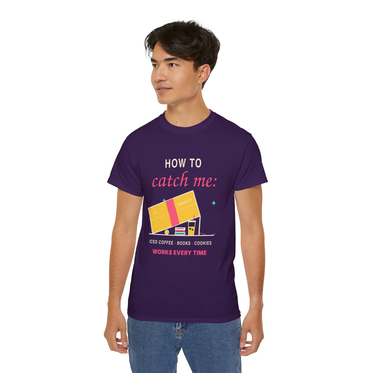 How To Catch Me funny iced coffee and book lover t-shirt by TeePara