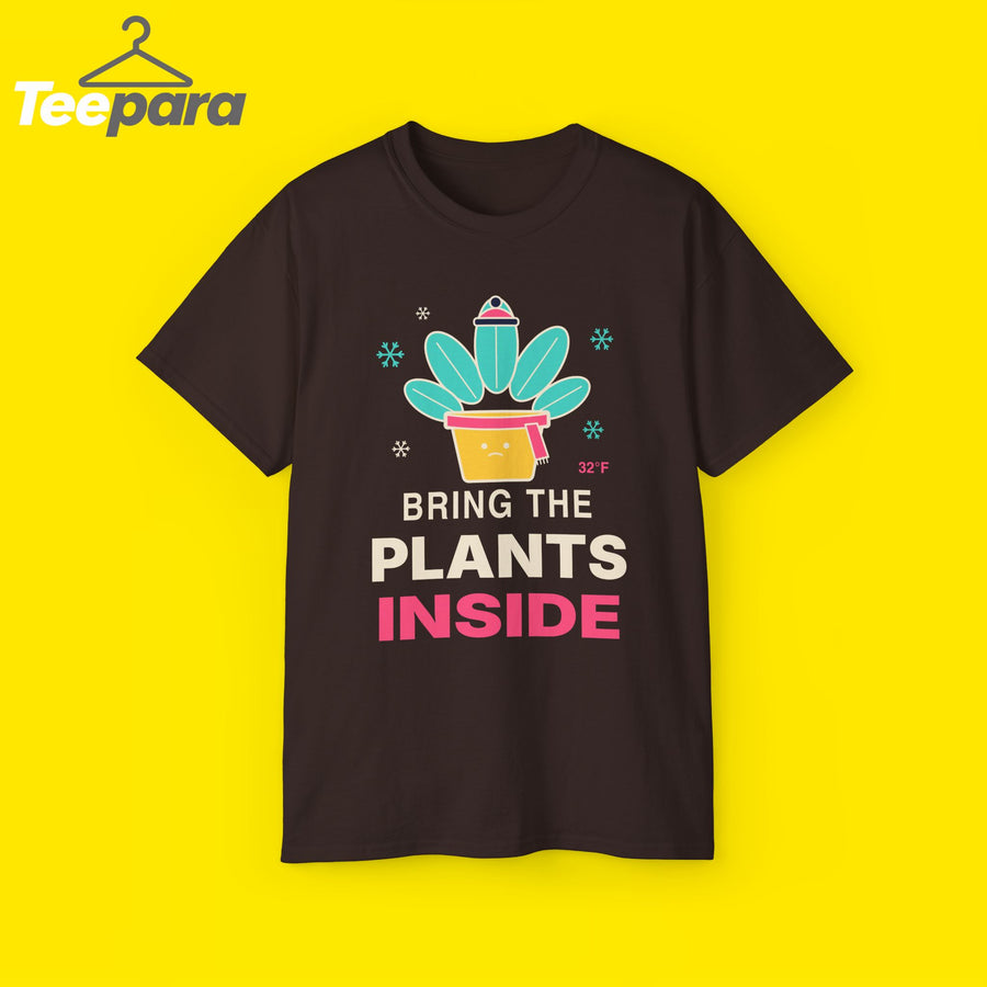 Bring The Plants Inside funny plant lover t-shirt by TeePara