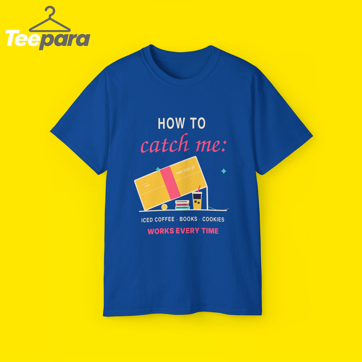 How To Catch Me funny iced coffee and book lover t-shirt by TeePara