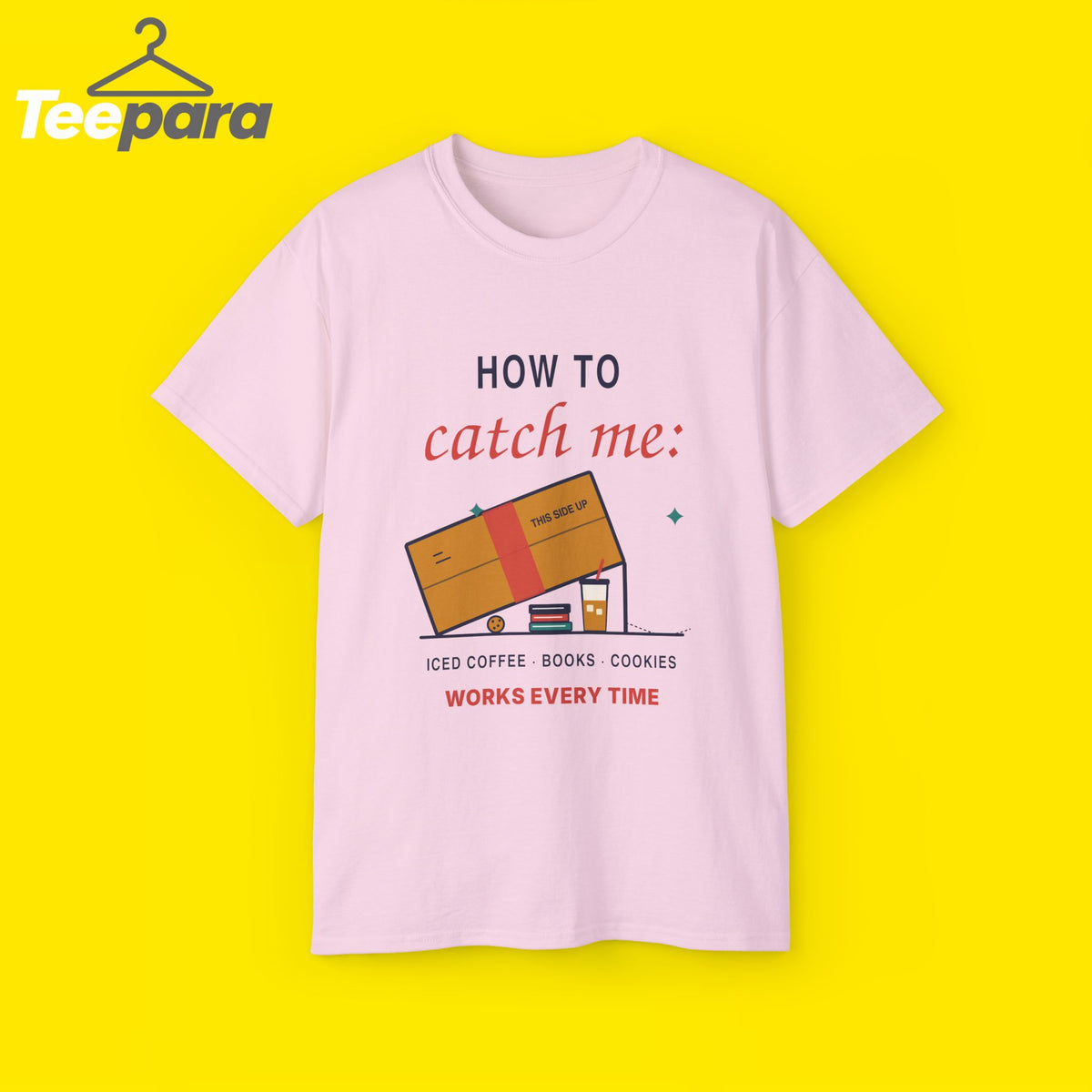 How To Catch Me funny iced coffee and book lover t-shirt by TeePara