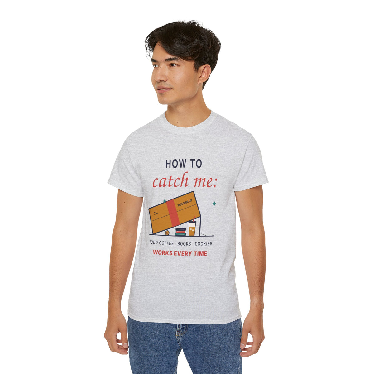How To Catch Me funny iced coffee and book lover t-shirt by TeePara