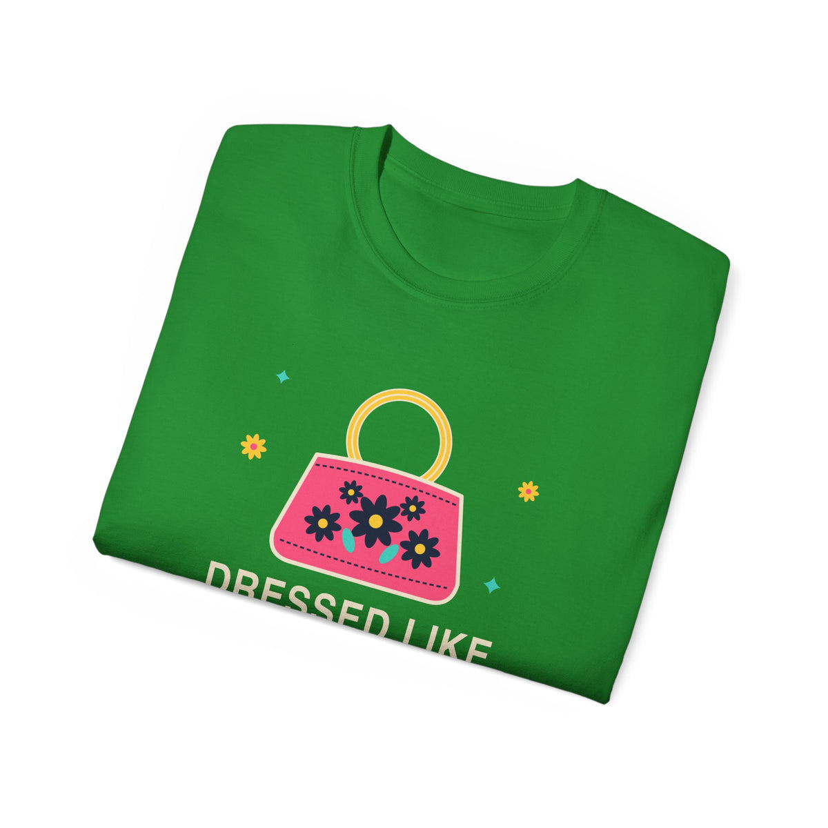 Dressed Like Grandma On Purpose vintage floral handbag t-shirt by TeePara