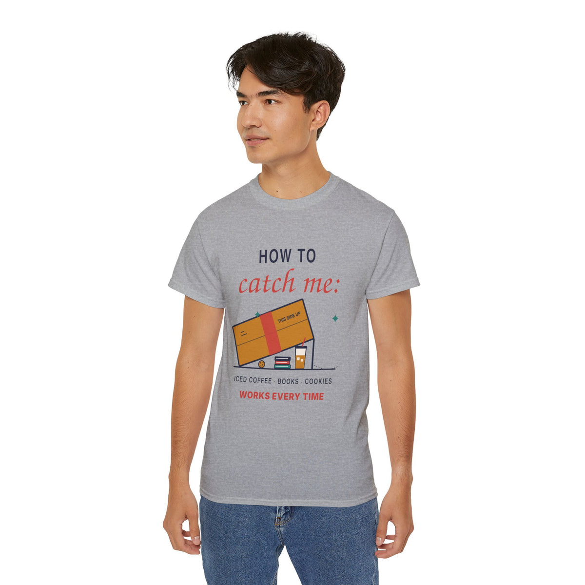 How To Catch Me funny iced coffee and book lover t-shirt by TeePara