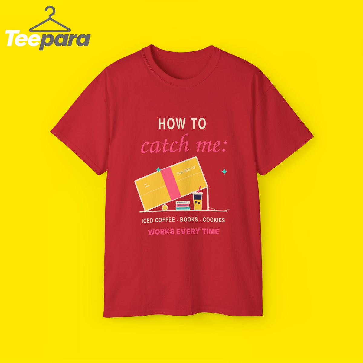 How To Catch Me funny iced coffee and book lover t-shirt by TeePara