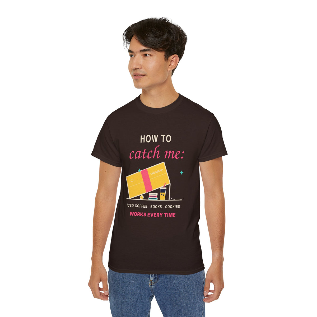 How To Catch Me funny iced coffee and book lover t-shirt by TeePara