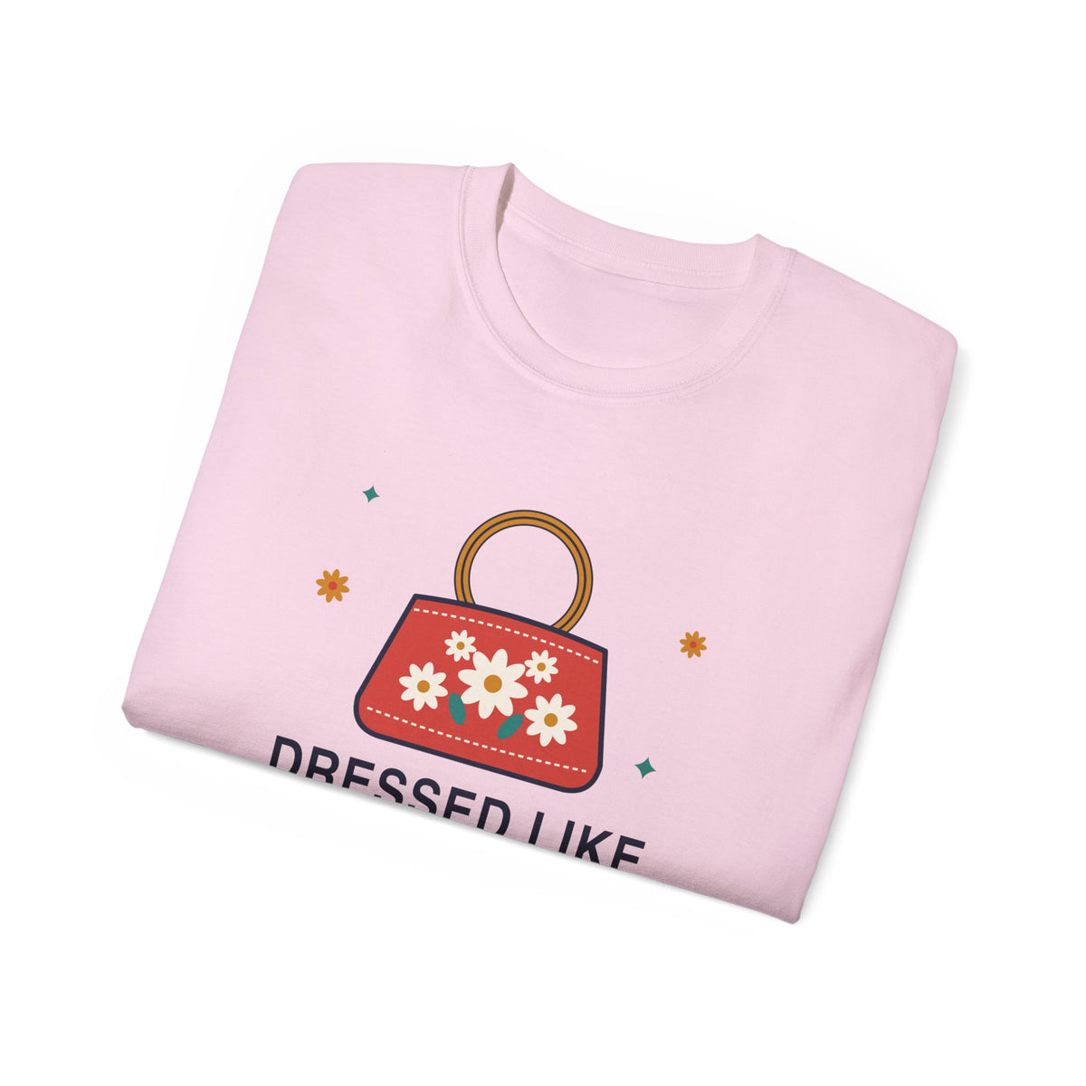 Dressed Like Grandma On Purpose vintage floral handbag t-shirt by TeePara