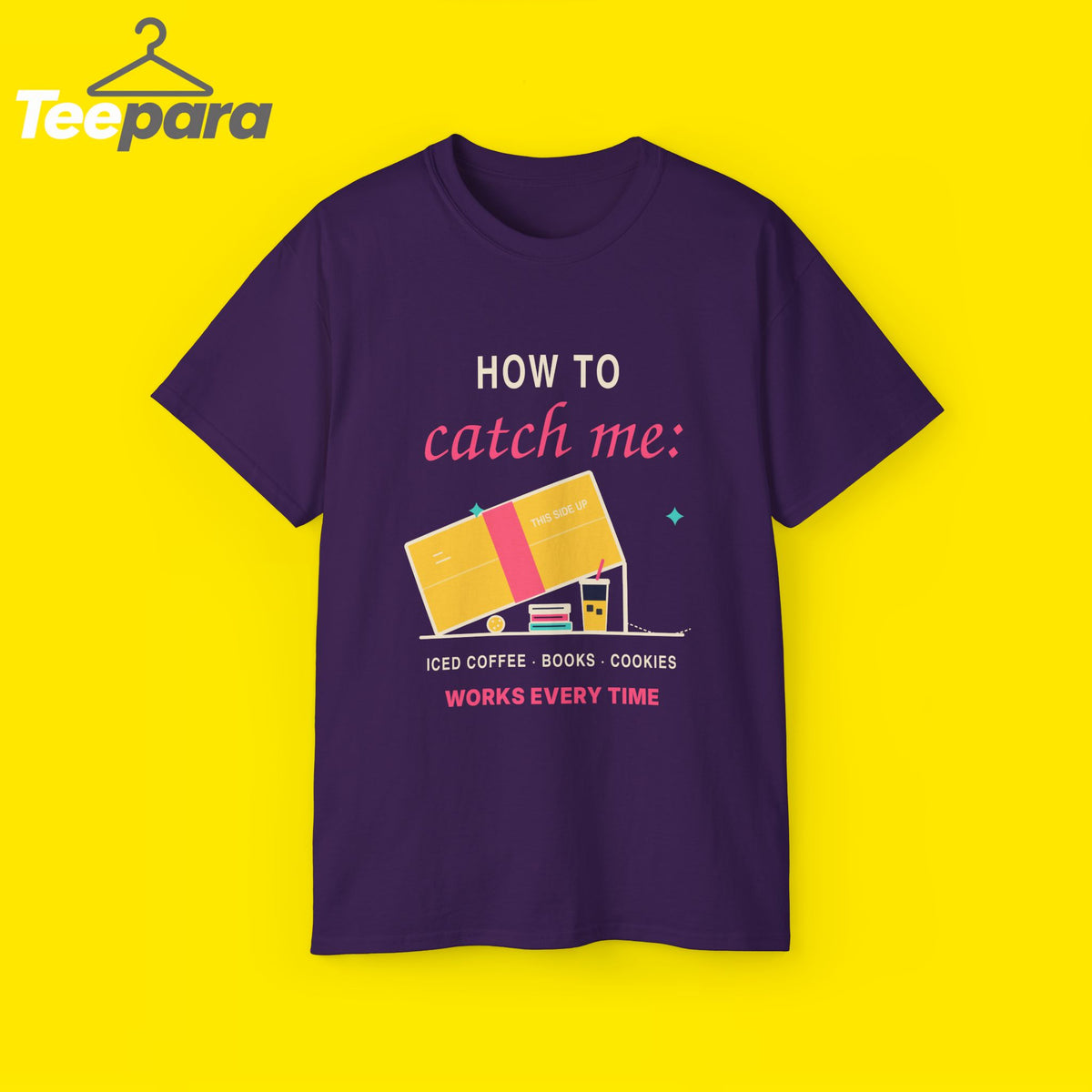 How To Catch Me funny iced coffee and book lover t-shirt by TeePara