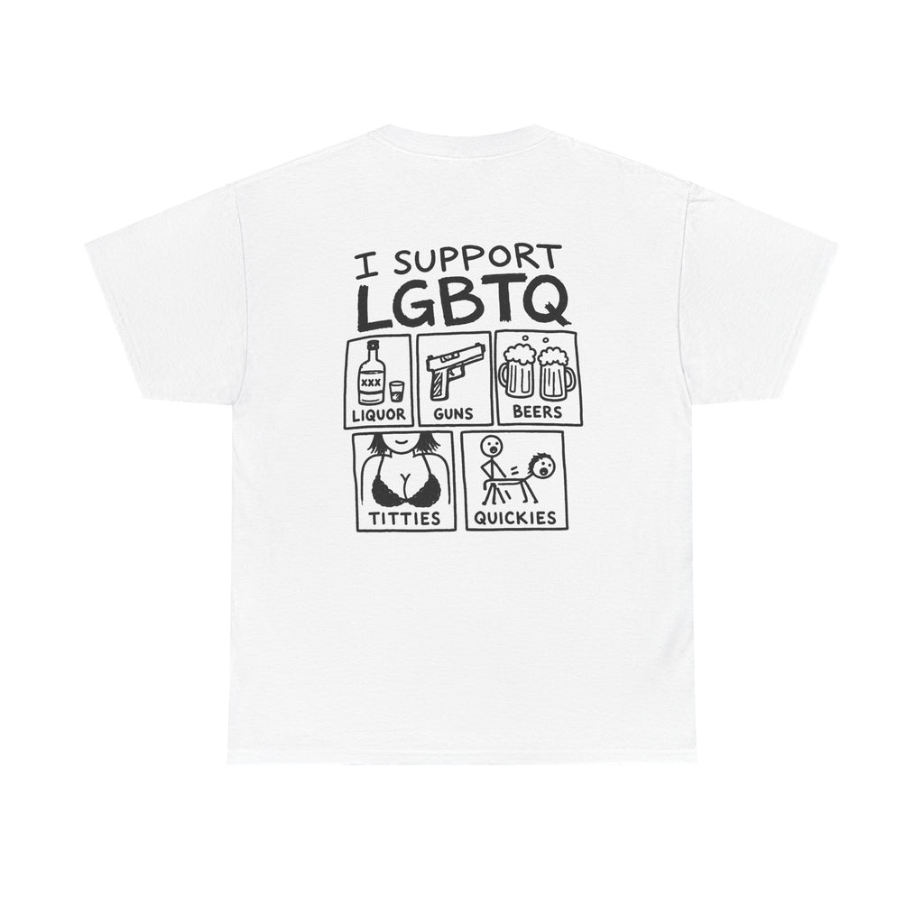 I SUPPORT LGBTQ SHIRT WHITE