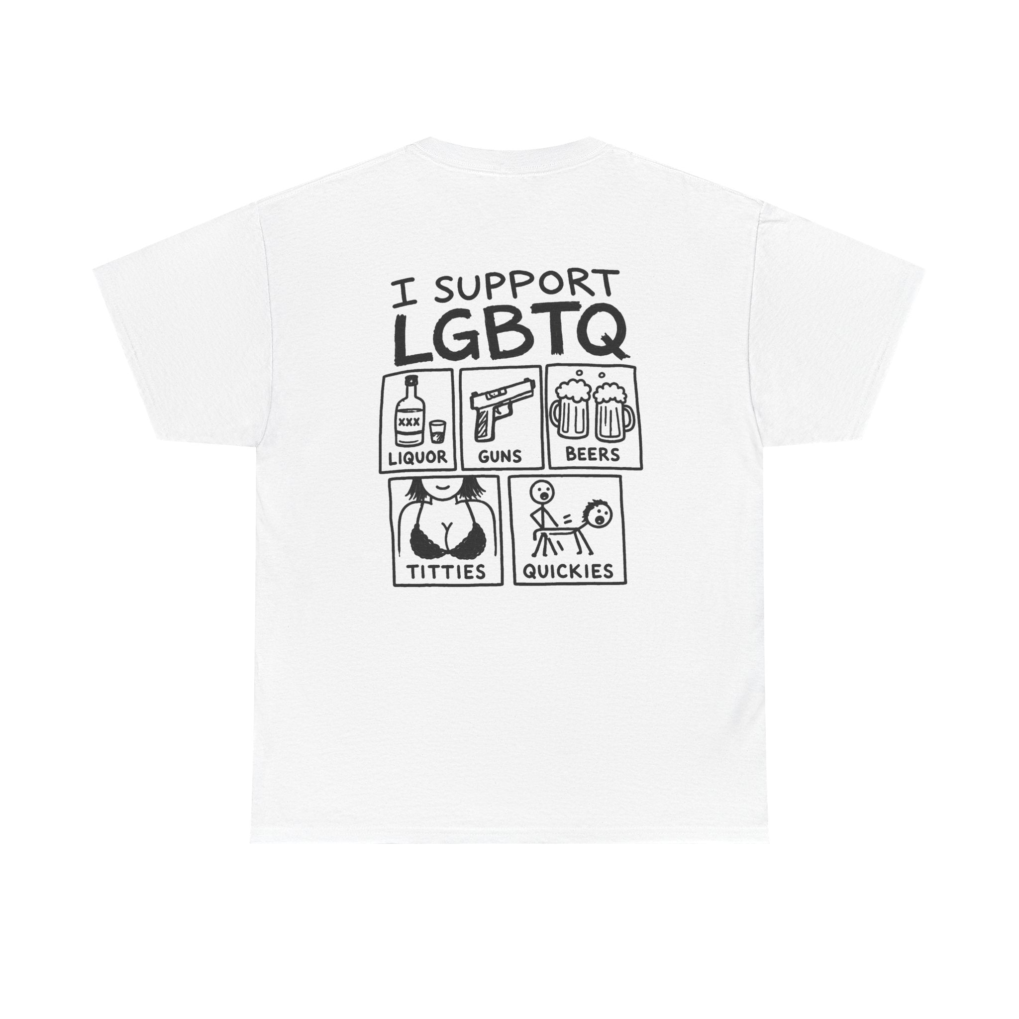 I SUPPORT LGBTQ SHIRT WHITE