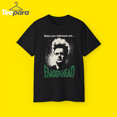 ERASERHEAD David Lynch retro 70s cult movie twin peaks goth black horror T-shirt