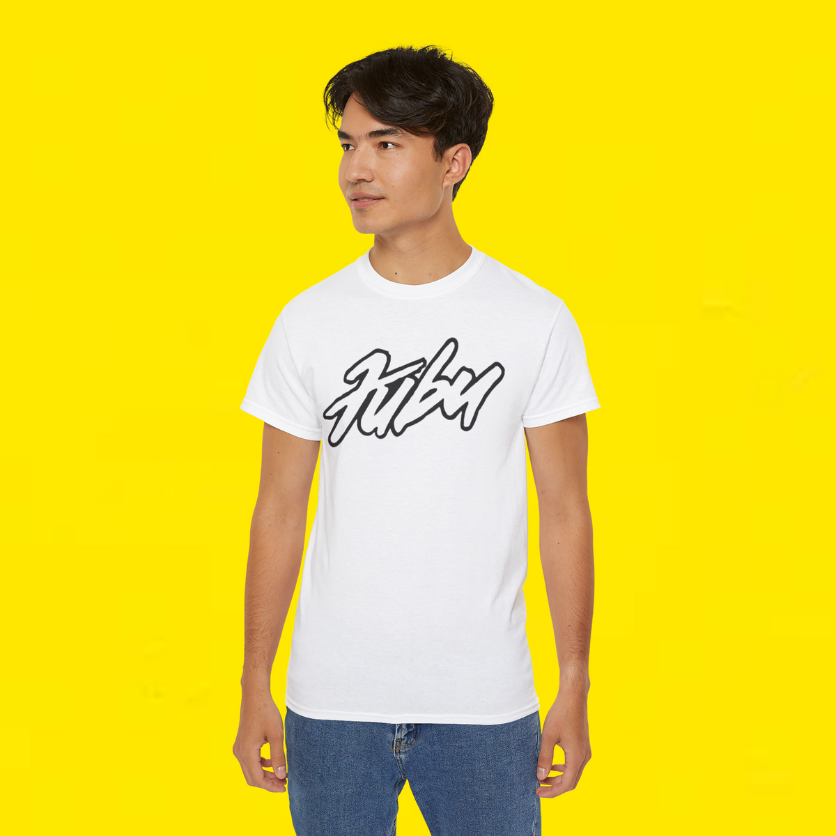 FUBU Men’s White Short Sleeve Logo T-Shirt