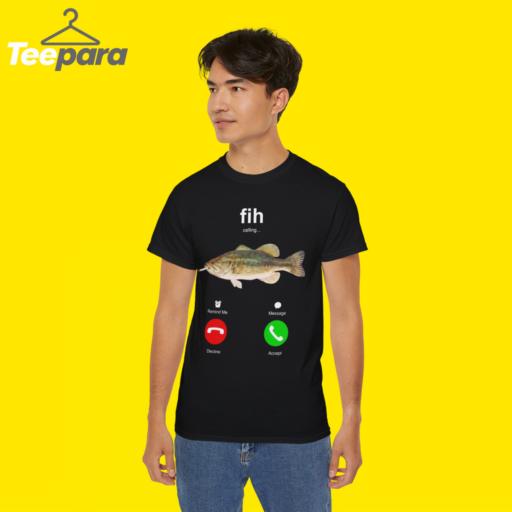  Fih Calling Smoking Fish Meme phone call screen Shirt