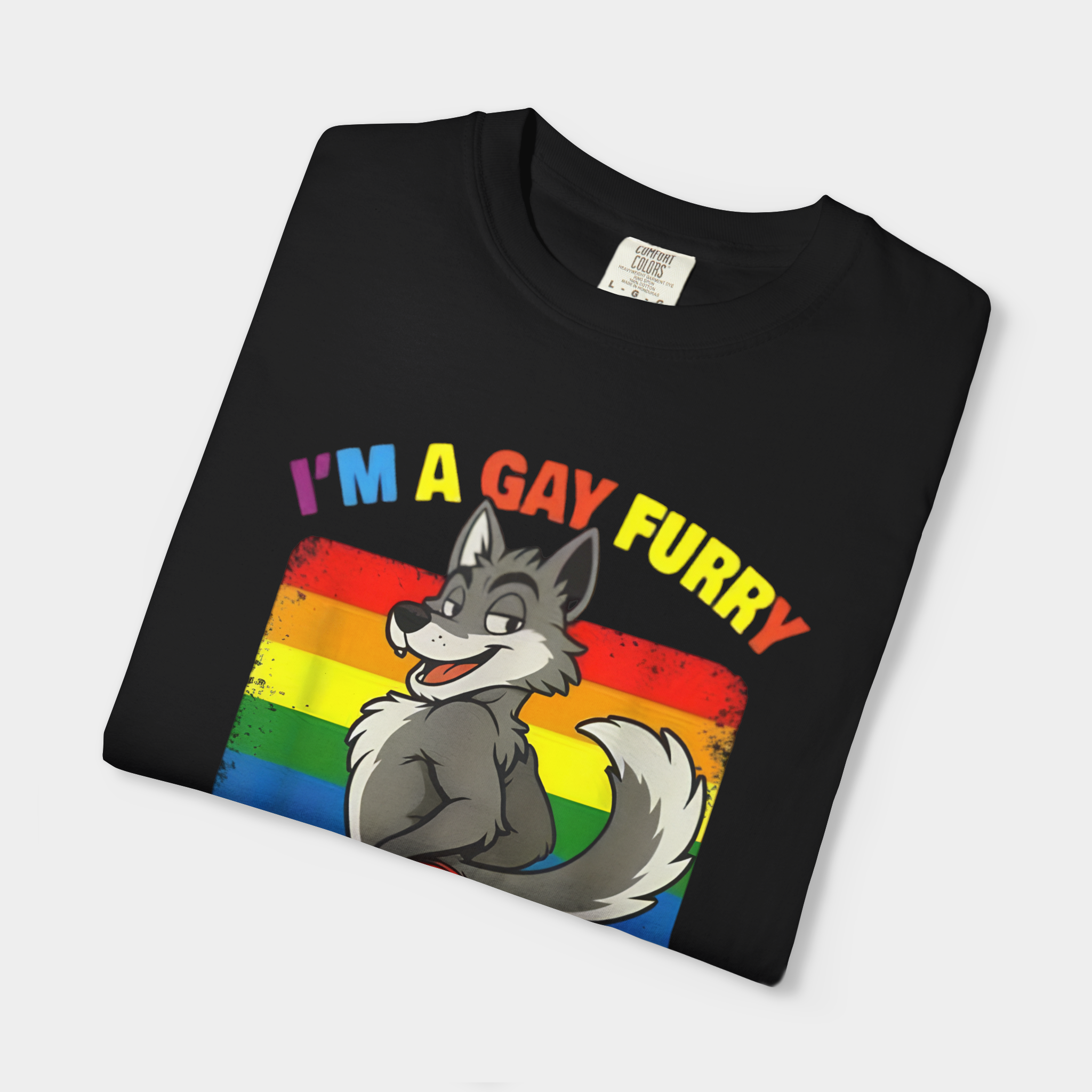 I'm A Gay Furry Pride Month Gay LGBTQ Rainbow Fox Furry T-Shirt