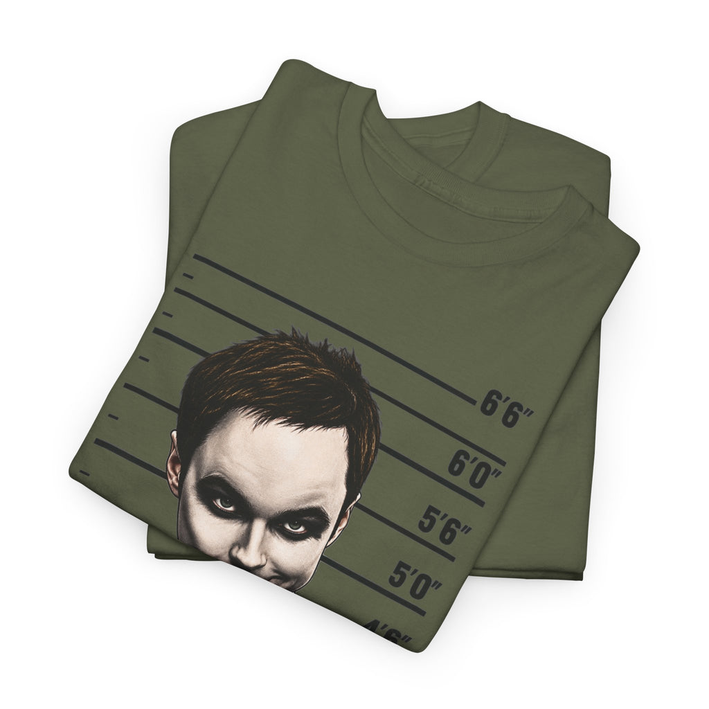 Sheldon Cooper Joker Mugshot Shirt‏ unisex