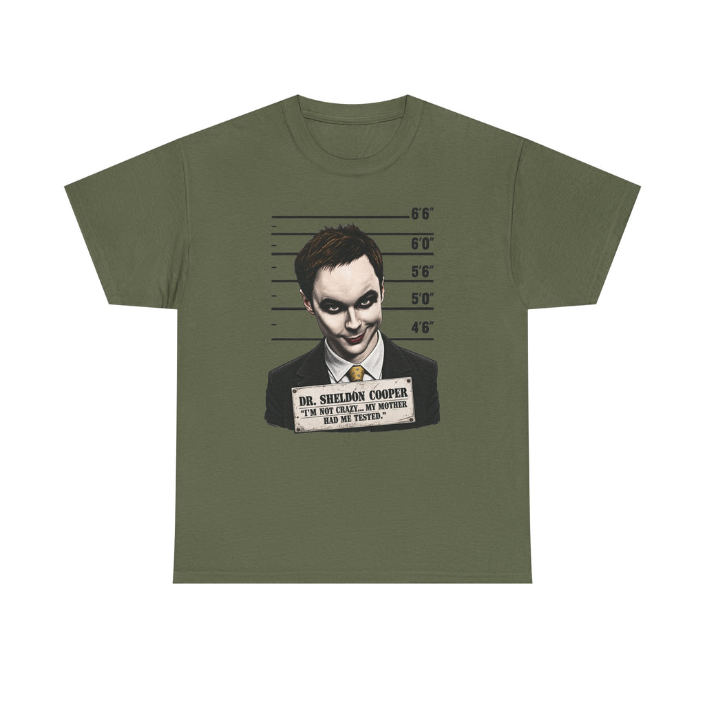 Sheldon Cooper Joker Mugshot Shirt‏