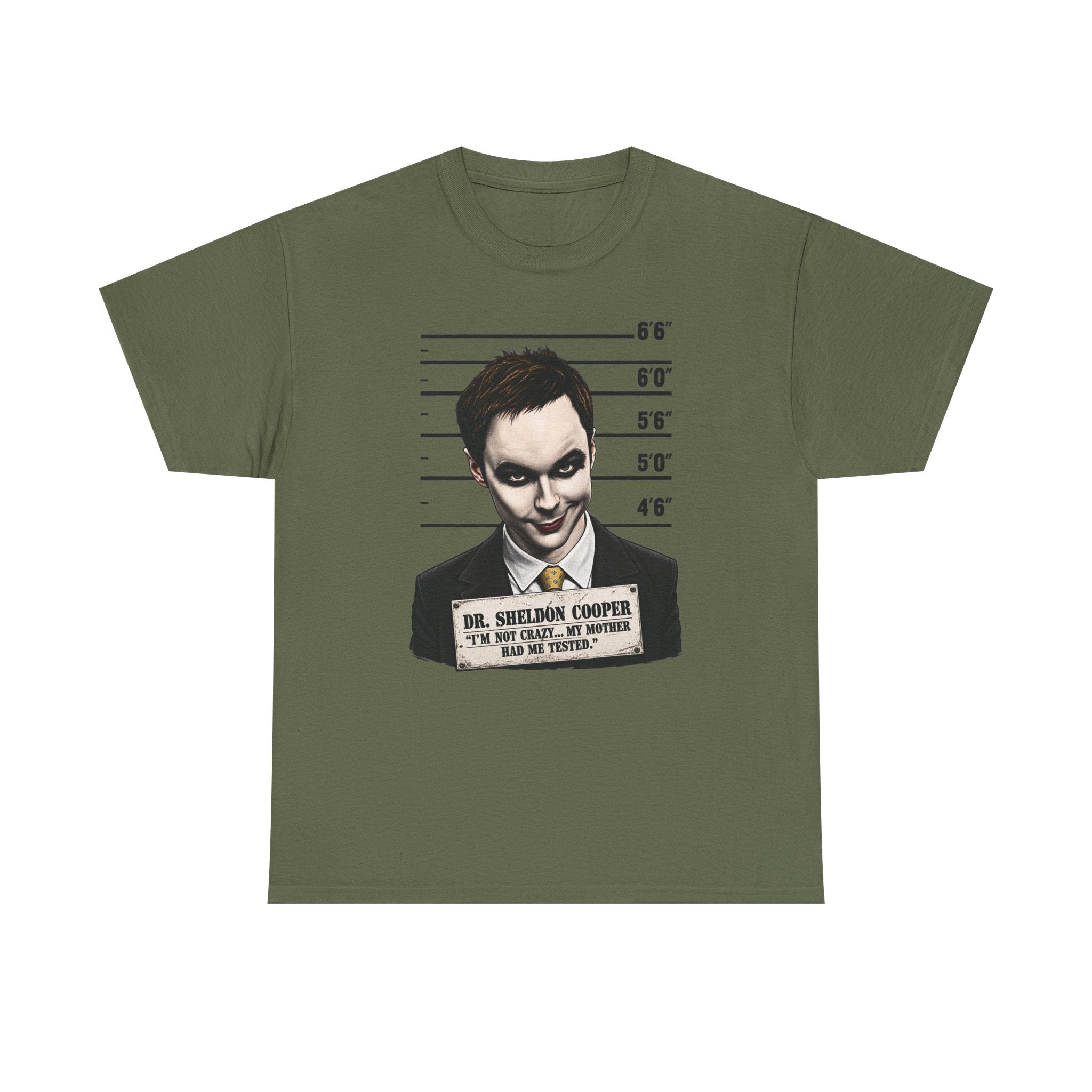 Sheldon Cooper Joker Mugshot Shirt‏