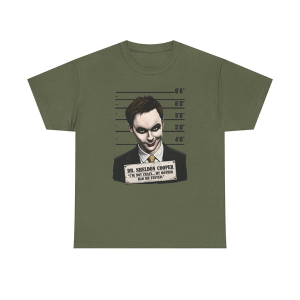 Sheldon Cooper Joker Mugshot Shirt‏