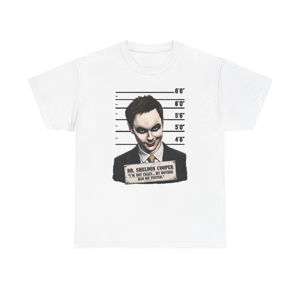 Sheldon Cooper Joker Mugshot Shirt‏