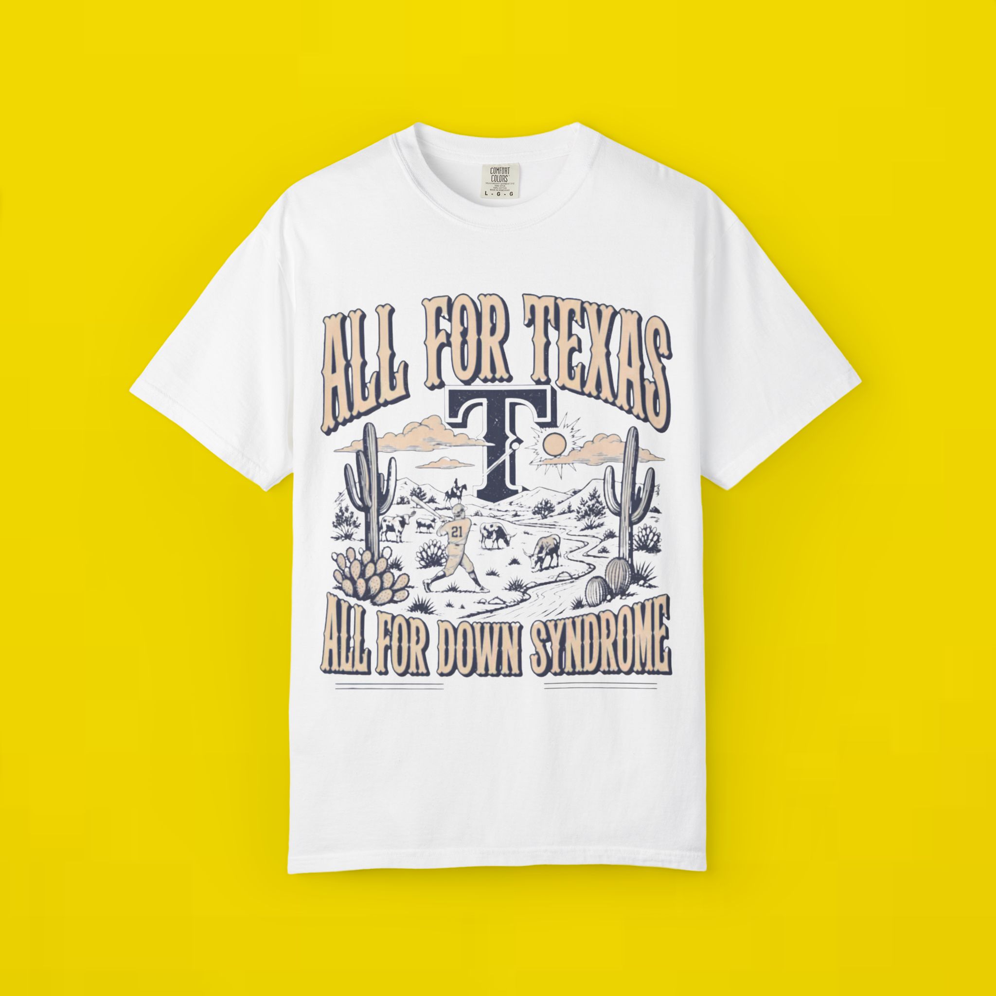 All For Texas All For Down Syndrome Texas Rangers Shirt