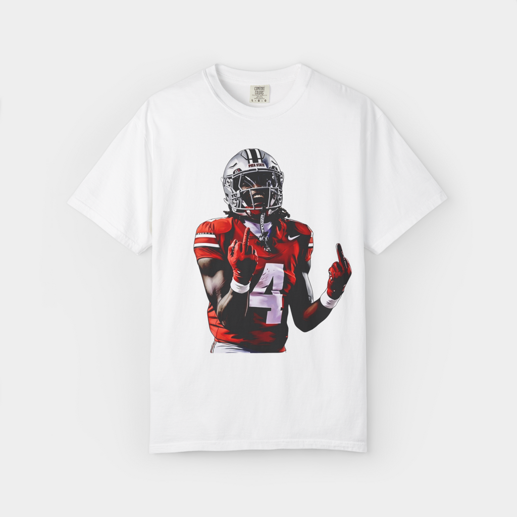 Ohio State Buckeyes Jeremiah Smith Player Middle Finger T-Shirt
