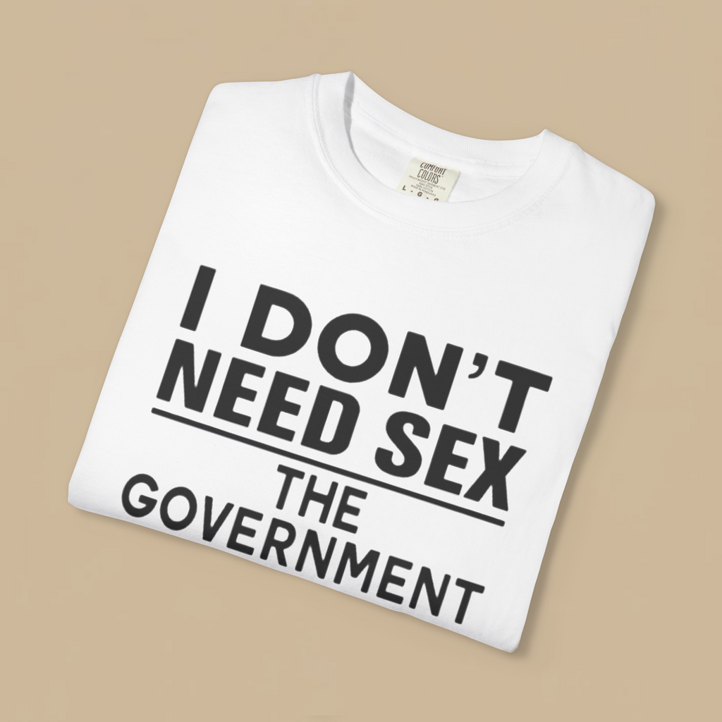 I Don't Need Sex the Government Fucks Me Everyday Shirt
