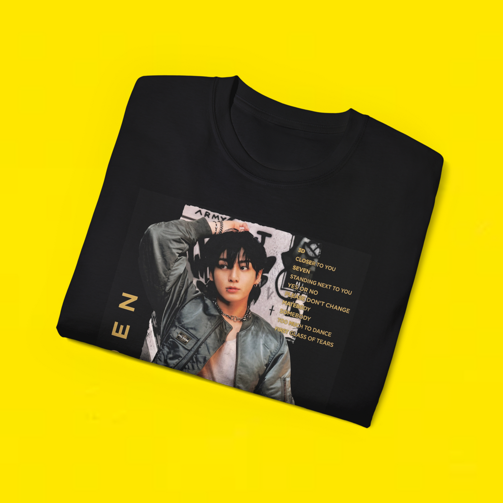 JIN WEARING A JUNGKOOK SHIRT