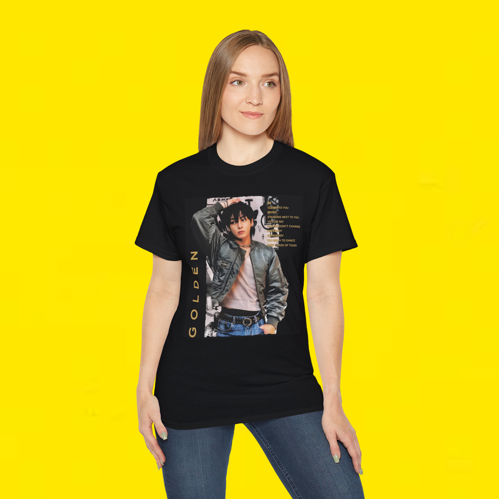 JIN WEARING A JUNGKOOK SHIRT