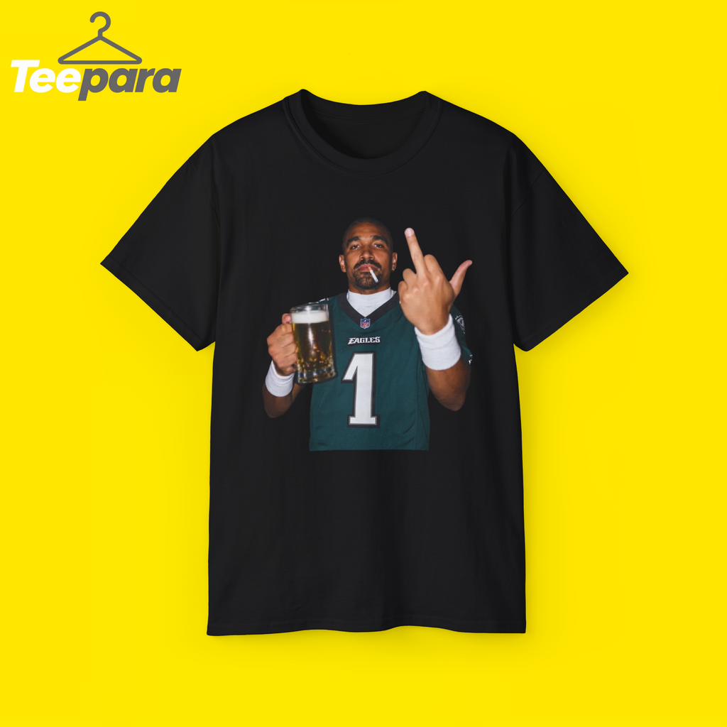 Jalen Hurts Beer Middle Finger Shirt