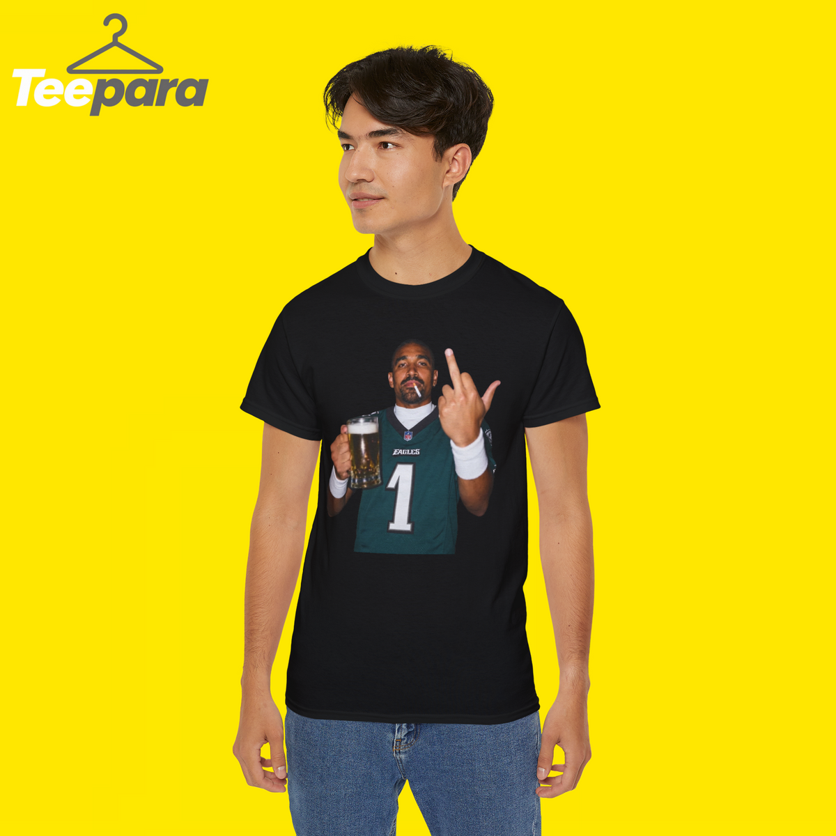 Jalen Hurts Beer Middle Finger Shirt