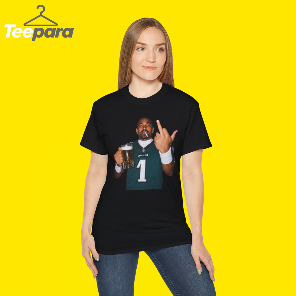 Jalen Hurts Beer Middle Finger Shirt