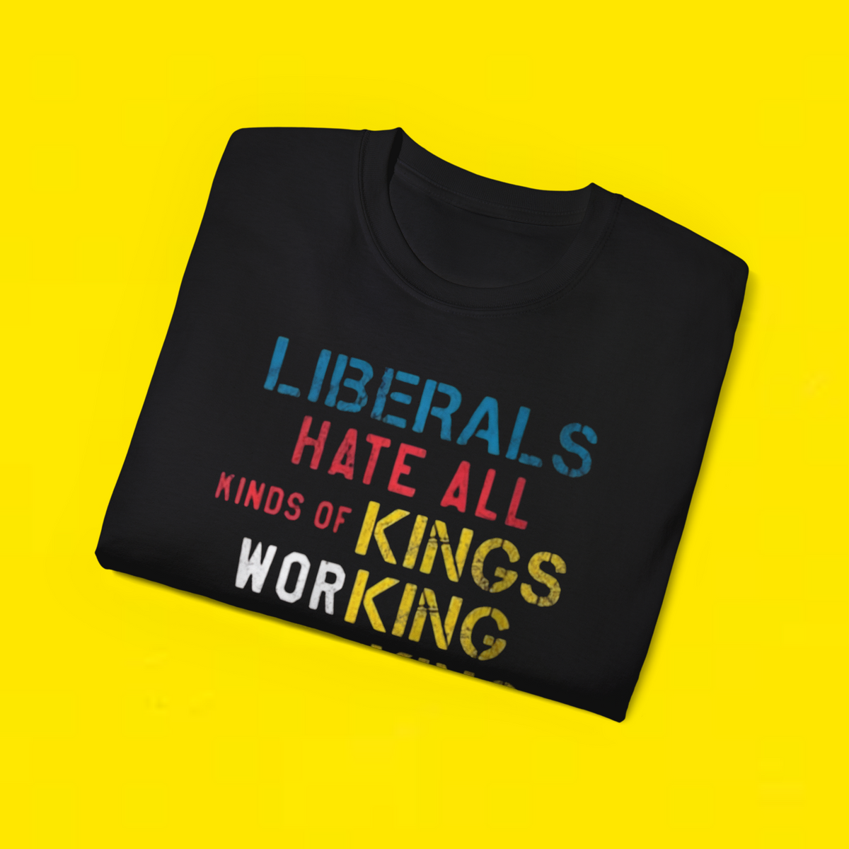 LIBERALS HATE ALL KINDS OF KINGS WORKING FACT-CHECKING MAKING SENSE T-SHIRT