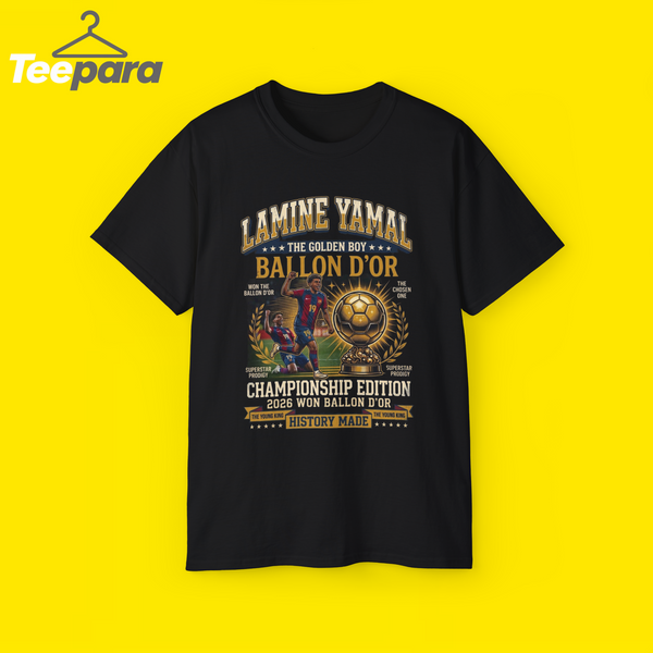 Lamine Yamal Ballon d'Or Shirt | Vintage Golden Boy Football Tee