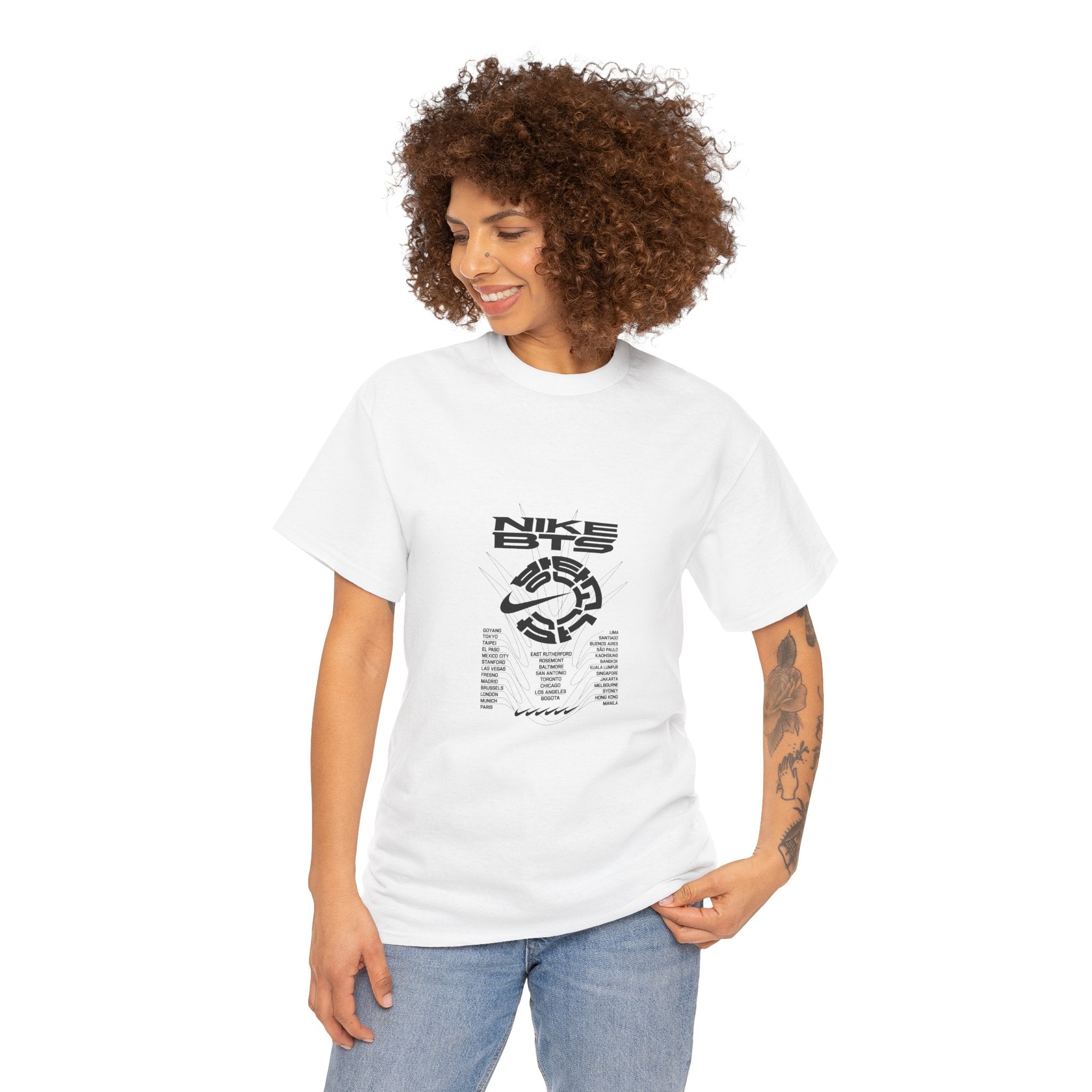 BTS World Tour City List K-pop Bangtan Boys Shirt women