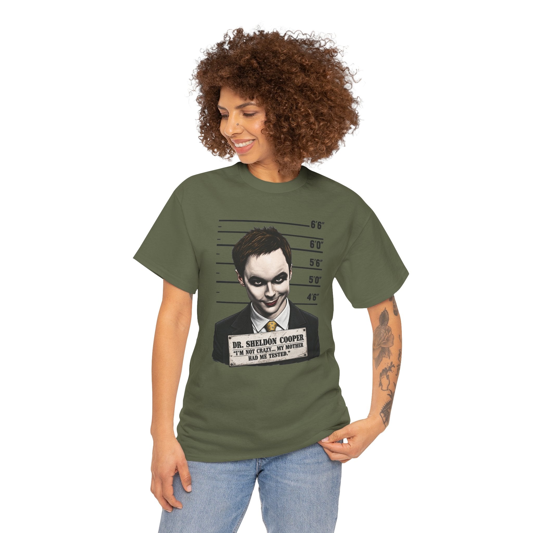 Sheldon Cooper Joker Mugshot Shirt‏ women