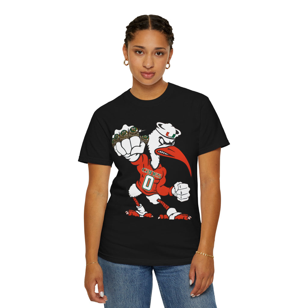 Miami Hurricanes Men's 5 Rings POW T-Shirt