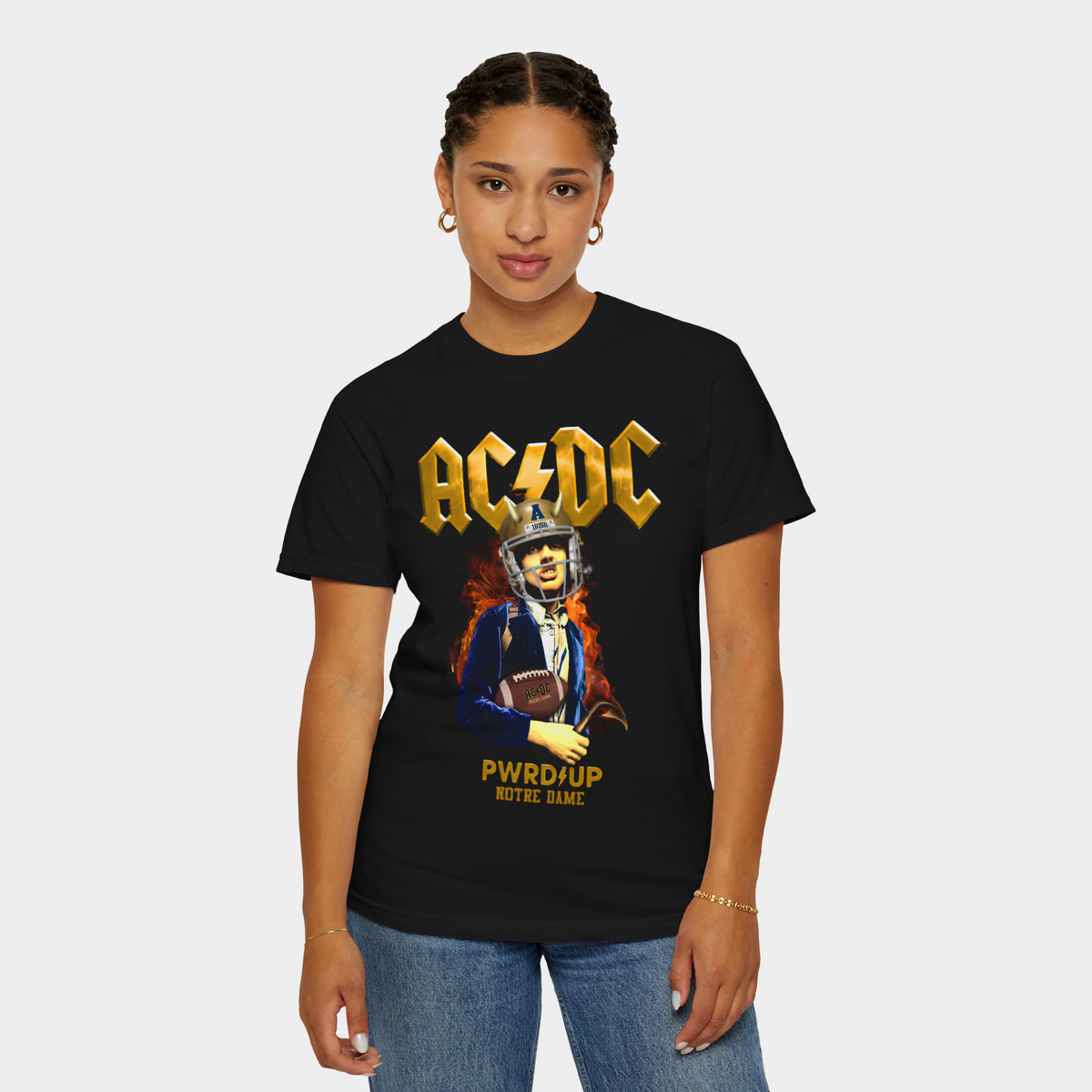acdc notre dame shirt