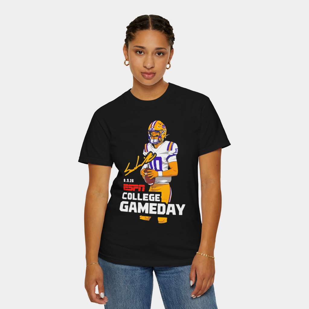 Sam Leavitt LSU Tigers 2026 ESPN College Gameday Signature T-Shirt