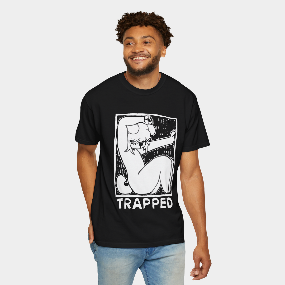 dog trapped shirt 