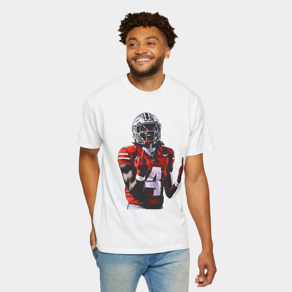 Ohio State Buckeyes Jeremiah Smith Player Middle Finger T-Shirt
