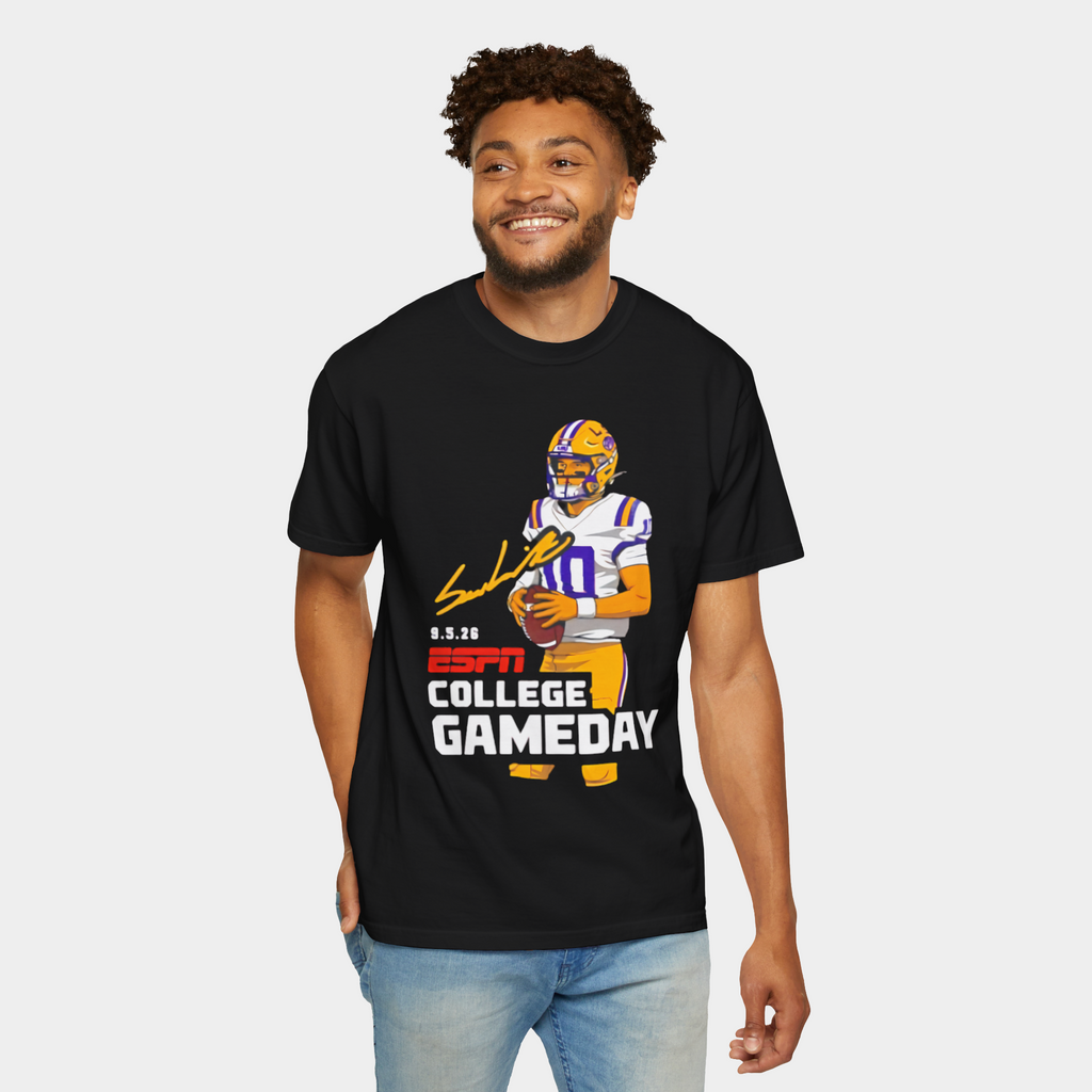 Sam Leavitt LSU Tigers 2026 ESPN College Gameday Signature T-Shirt