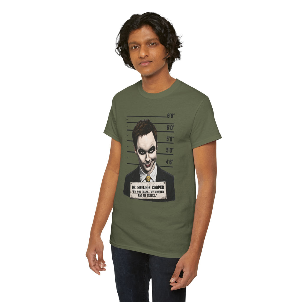 Sheldon Cooper Joker Mugshot Shirt‏ men