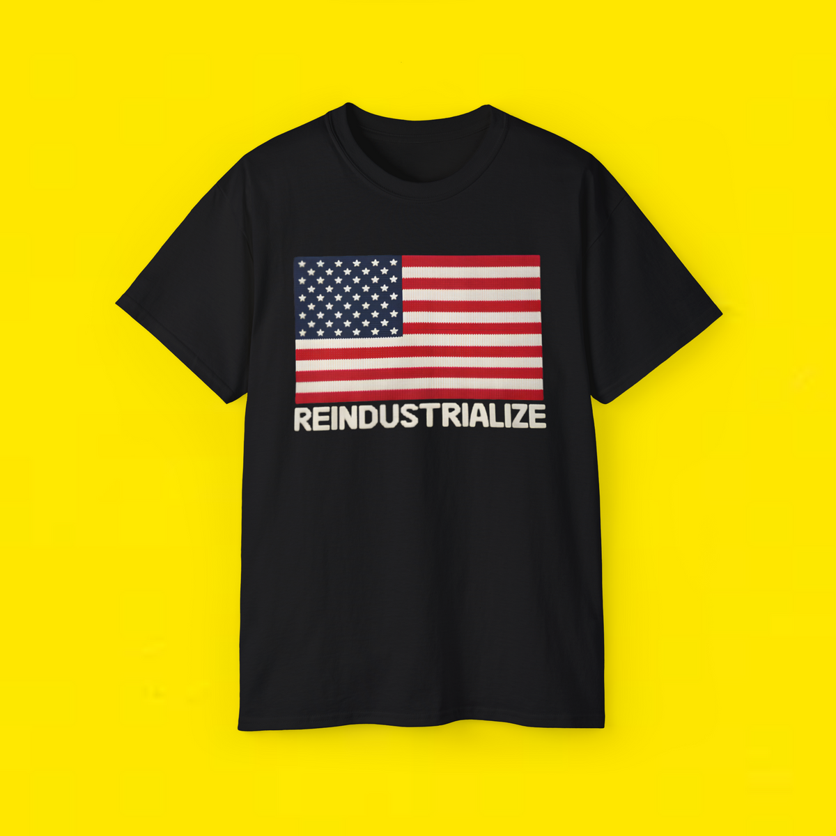 
Reindustrialize United States Flag shirt