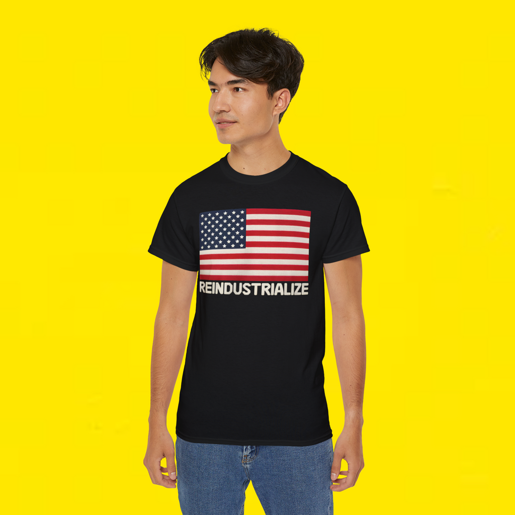 
Reindustrialize United States Flag shirt