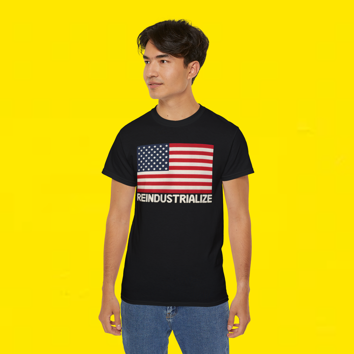 
Reindustrialize United States Flag shirt